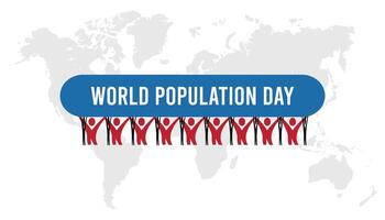 World Population Day observed every year in July. Template for background, banner, card, poster with text inscription. vector