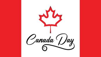 Happy Canada Day observed every year in July. Template for background, banner, card, poster with text inscription. vector