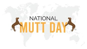 National mutt day observed every year in July. Template for background, banner, card, poster with text inscription. vector