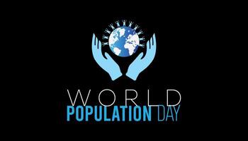 World Population Day observed every year in July. Template for background, banner, card, poster with text inscription. vector