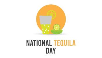 nacional tequila día observado cada año en julio. modelo para fondo, bandera, tarjeta, póster con texto inscripción. vector