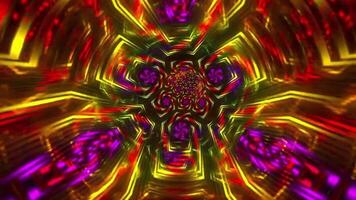Movement background with fractal design Abstract multicolored movement graphic background video