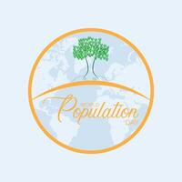 World Population Day observed every year in July. Template for background, banner, card, poster with text inscription. vector