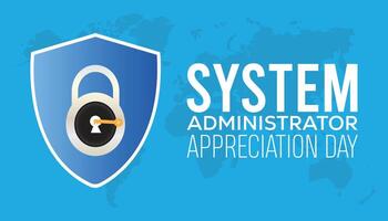 System Administrator Appreciation Day observed every year in July. Template for background, banner, card, poster with text inscription. vector