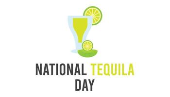 nacional tequila día observado cada año en julio. modelo para fondo, bandera, tarjeta, póster con texto inscripción. vector