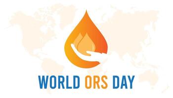 World ORS day every year in July. Template for background, banner, card, poster with text inscription. vector