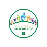 World Population Day observed every year in July. Template for background, banner, card, poster with text inscription. vector