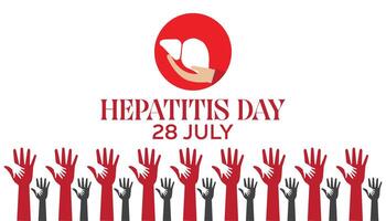 World hepatitis day observed every year in July. Template for background, banner, card, poster with text inscription. vector