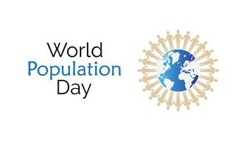 World Population Day observed every year in July. Template for background, banner, card, poster with text inscription. vector