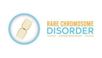 raro cromosoma trastorno conciencia semana cada año en julio. modelo para fondo, bandera, tarjeta, póster con texto inscripción. vector