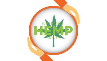 National Hemp month observed every year in July. Template for background, banner, card, poster with text inscription. vector