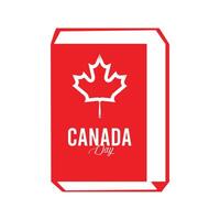 contento Canadá día observado cada año en julio. modelo para fondo, bandera, tarjeta, póster con texto inscripción. vector