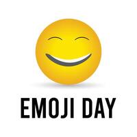 World Emoji Day observed every year in July. Template for background, banner, card, poster with text inscription. vector