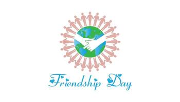 World Friendship Day every year in July. Template for background, banner, card, poster with text inscription. vector