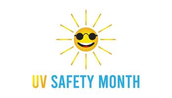 UV Safety Month observed every year in july. Template for background, banner, card, poster with text inscription. vector