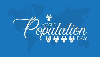 World Population Day observed every year in July. Template for background, banner, card, poster with text inscription. vector