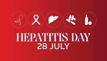World hepatitis day observed every year in July. Template for background, banner, card, poster with text inscription. vector