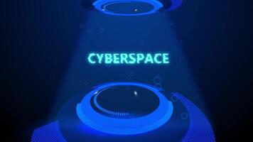 Cyberspace holographisch Titel mit Digital Hintergrund video
