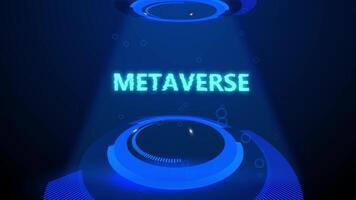 METAVERSE HOLOGRAPHIC TITLE WITH DIGITAL BACKGROUND video