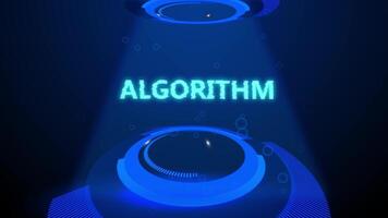 ALGORITHM HOLOGRAPHIC TITLE WITH DIGITAL BACKGROUND video