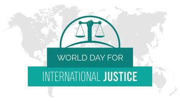 World Day for International Justice observed every year in July. Template for background, banner, card, poster with text inscription. vector