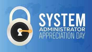 System Administrator Appreciation Day observed every year in July. Template for background, banner, card, poster with text inscription. vector