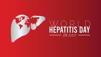 World hepatitis day observed every year in July. Template for background, banner, card, poster with text inscription. vector