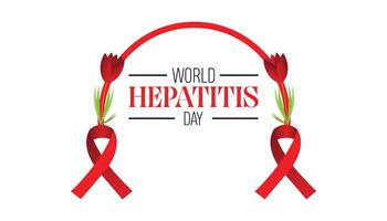 World hepatitis day observed every year in July. Template for background, banner, card, poster with text inscription. vector