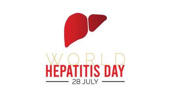 World hepatitis day observed every year in July. Template for background, banner, card, poster with text inscription. vector