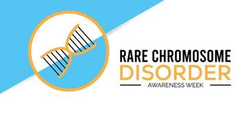 Rare Chromosome disorder awareness week every year in July. Template for background, banner, card, poster with text inscription. vector