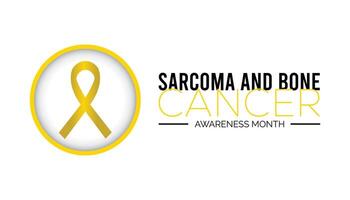 sarcoma y hueso cáncer conciencia mes observado cada año en julio. modelo para fondo, bandera, tarjeta, póster con texto inscripción. vector