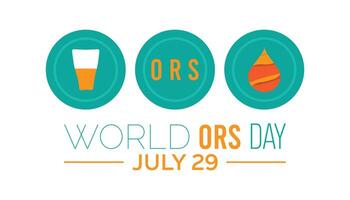 World ORS day every year in July. Template for background, banner, card, poster with text inscription. vector