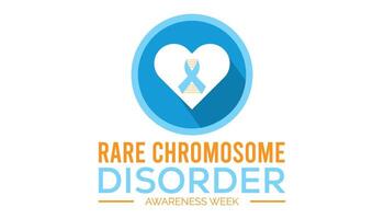 Rare Chromosome disorder awareness week every year in July. Template for background, banner, card, poster with text inscription. vector