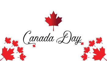 Happy Canada Day observed every year in July. Template for background, banner, card, poster with text inscription. vector