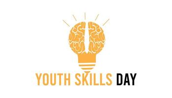 world youth skills day observed every year in July. Template for background, banner, card, poster with text inscription. vector