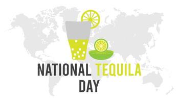 National Tequila Day observed every year in July. Template for background, banner, card, poster with text inscription. vector