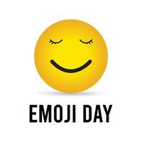 World Emoji Day observed every year in July. Template for background, banner, card, poster with text inscription. vector