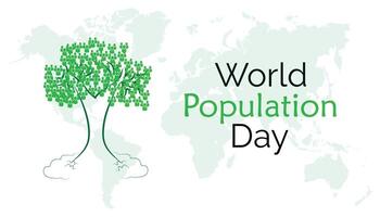 World Population Day observed every year in July. Template for background, banner, card, poster with text inscription. vector