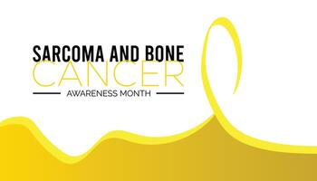 Sarcoma and Bone Cancer Awareness Month observed every year in July. Template for background, banner, card, poster with text inscription. vector