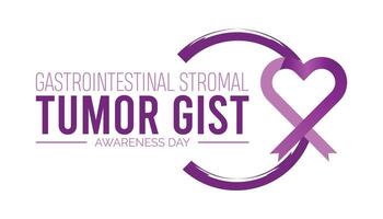 Gastrointestinal Stromal Tumor awareness day observed every year in July. Template for background, banner, card, poster with text inscription. vector