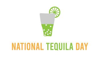 nacional tequila día observado cada año en julio. modelo para fondo, bandera, tarjeta, póster con texto inscripción. vector