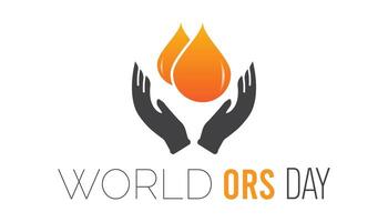 World ORS day every year in July. Template for background, banner, card, poster with text inscription. vector