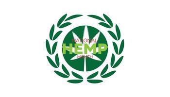 National Hemp month observed every year in July. Template for background, banner, card, poster with text inscription. vector