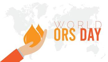 World ORS day every year in July. Template for background, banner, card, poster with text inscription. vector