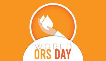 World ORS day every year in July. Template for background, banner, card, poster with text inscription. vector