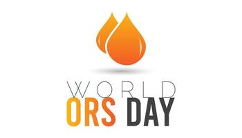 World ORS day every year in July. Template for background, banner, card, poster with text inscription. vector