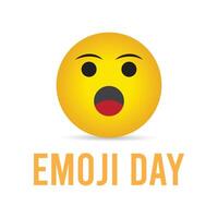 World Emoji Day observed every year in July. Template for background, banner, card, poster with text inscription. vector