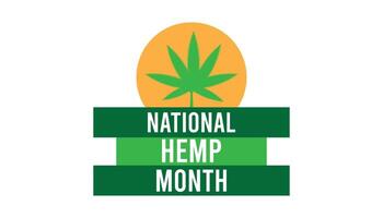 National Hemp month observed every year in July. Template for background, banner, card, poster with text inscription. vector