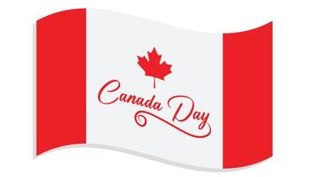 Happy Canada Day observed every year in July. Template for background, banner, card, poster with text inscription. vector