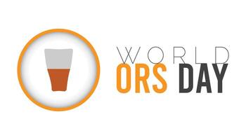 World ORS day every year in July. Template for background, banner, card, poster with text inscription. vector